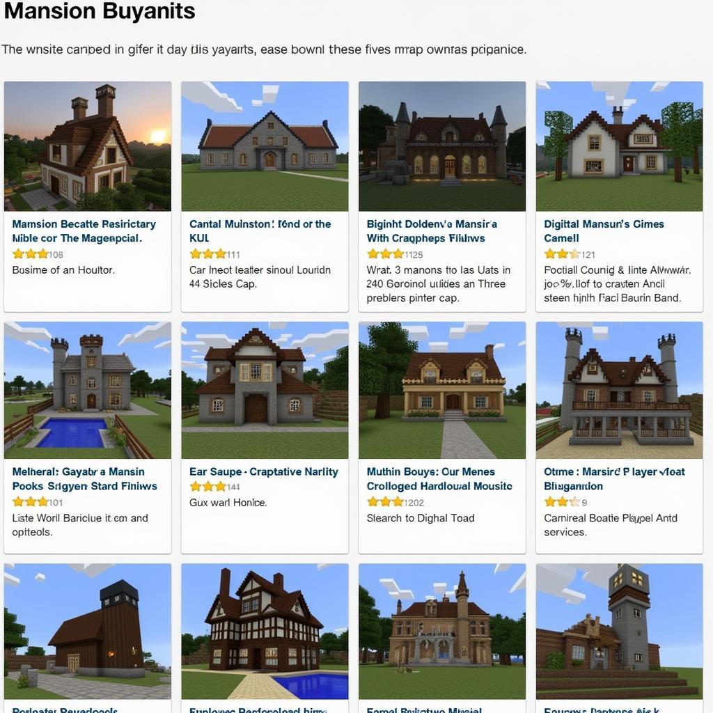 Exploring Minecraft Mansion Download Options