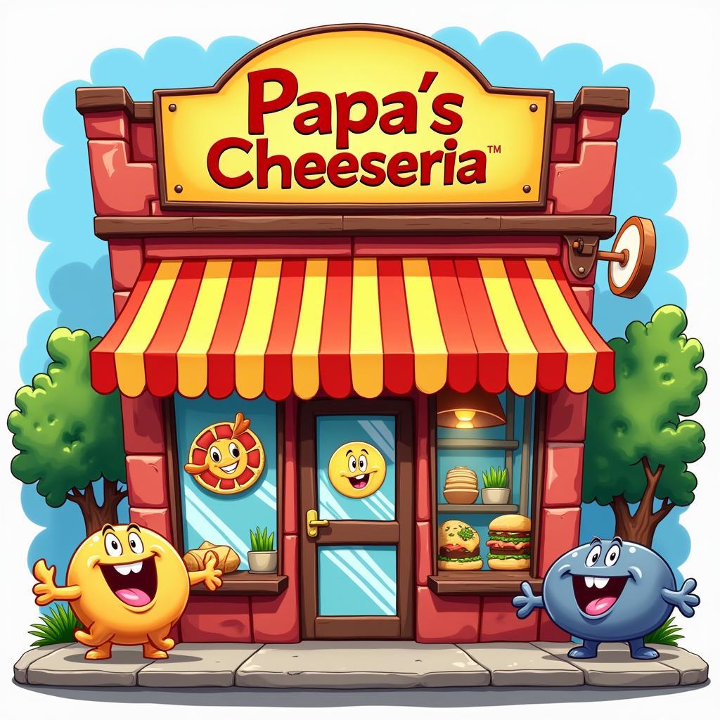 Papa's Cheeseria Characters and Shopfront