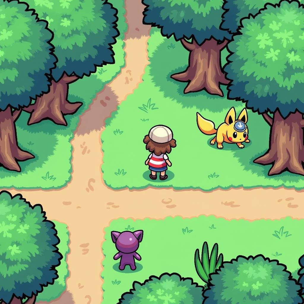 Encountering a wild Pokemon in Pokemon Blaze Black 2