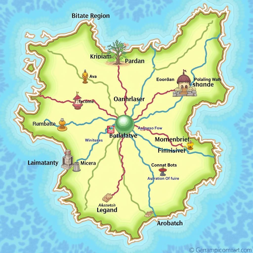 Pokemon Heart Gold Kanto Region Map