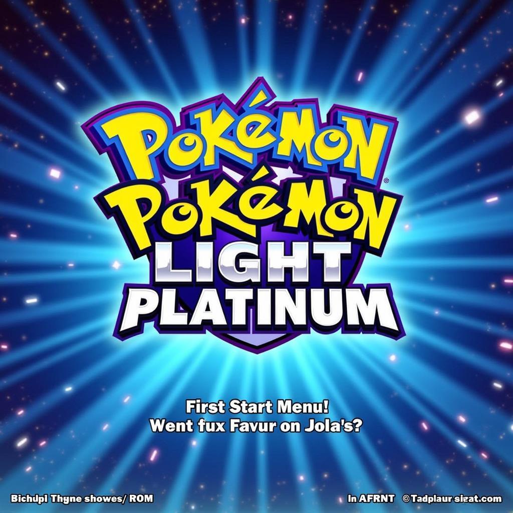 Pokemon Light Platinum Title Screen on GBA Emulator