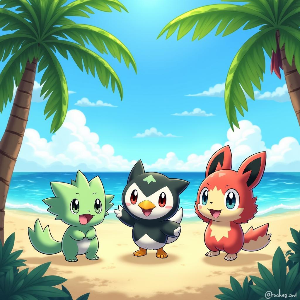 Pokemon Sun and Moon Alola Region Starters