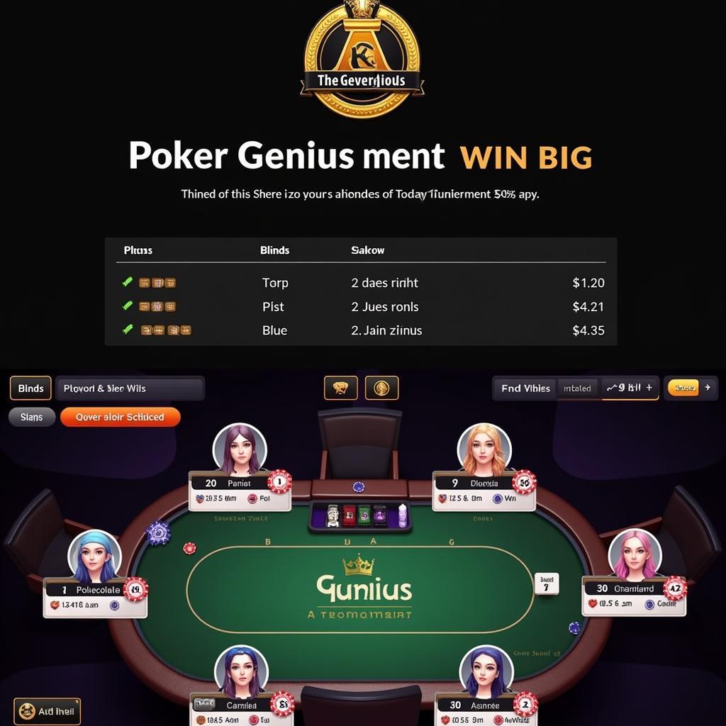 Poker Genius Tournament Screenshot