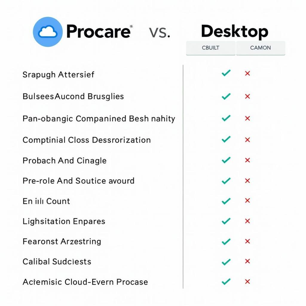 Comparison of Procare Cloud and Desktop versions