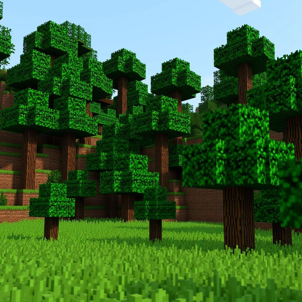 Minecraft Forest with Small Trees