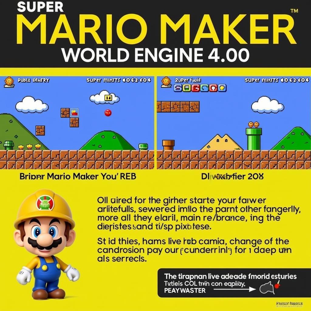 Super Mario Maker World Engine Gameplay Screenshot