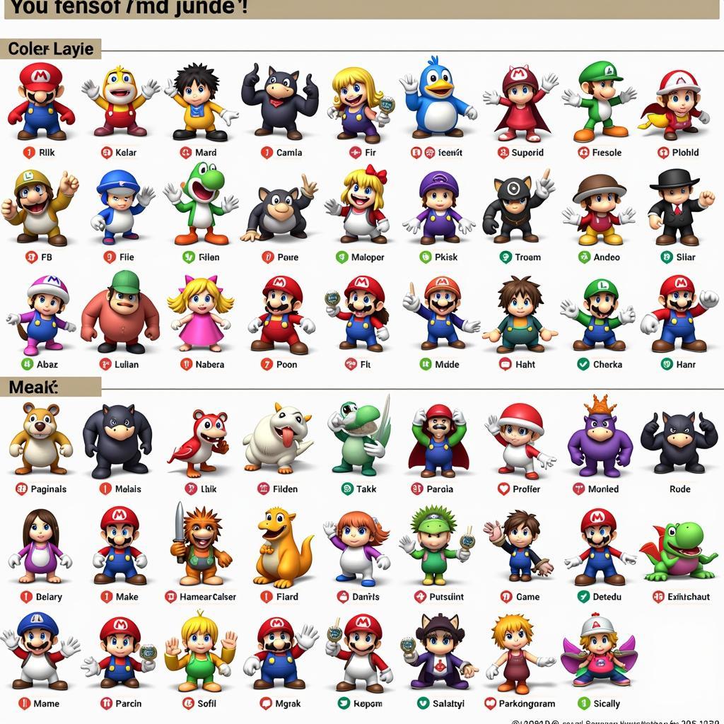 Super Smash Bros. 3DS Character Select Screen