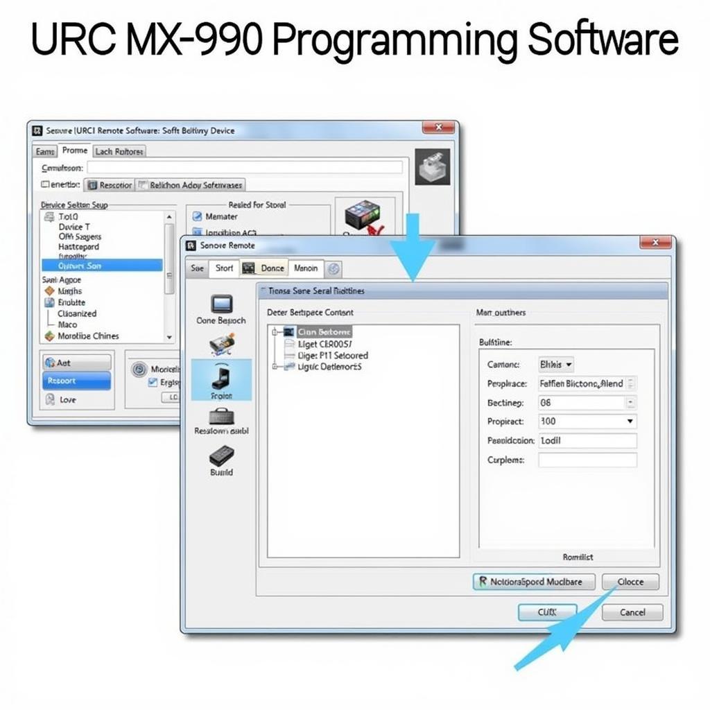 URC MX-990 Software Interface