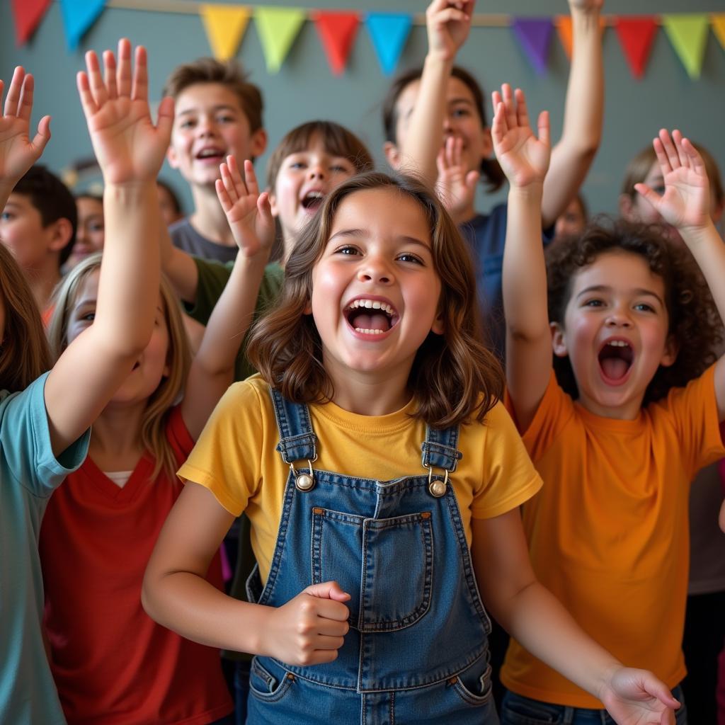 Children Singing Joyfully at VBS