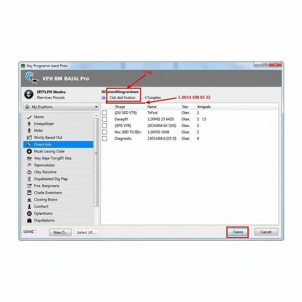 VVDI BIM Tool Pro software interface screenshot showing the main menu and various functions available.