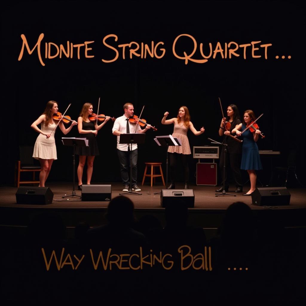 Midnite String Quartet Performing Wrecking Ball