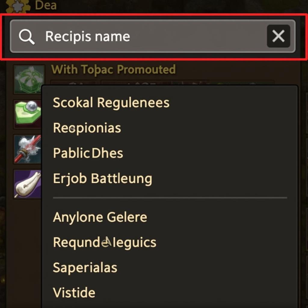 Alchemy Viewer Recipe Search