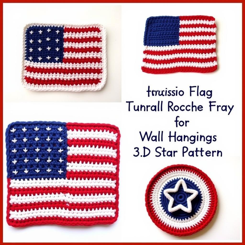 American Flag Crochet Pattern Variations: Explore different styles and sizes, from small appliques to large blankets.