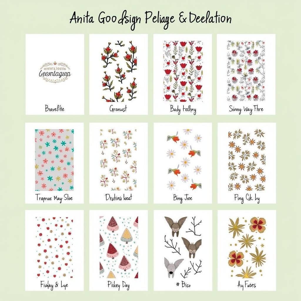 Examples of Anita Goodesign Collections