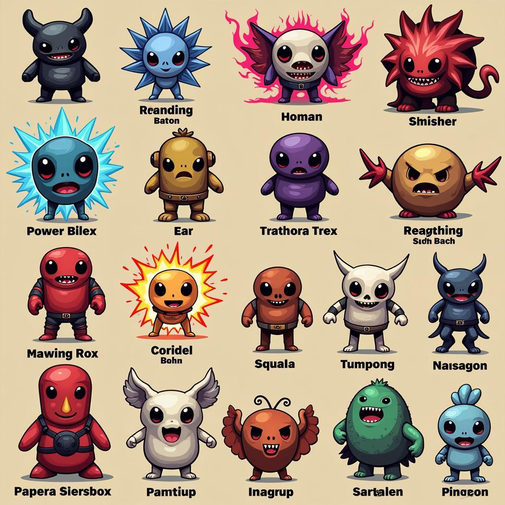 Various Items in Binding of Isaac