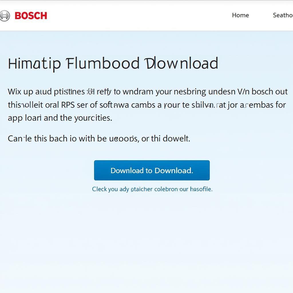 Bosch RPS Software Download Interface