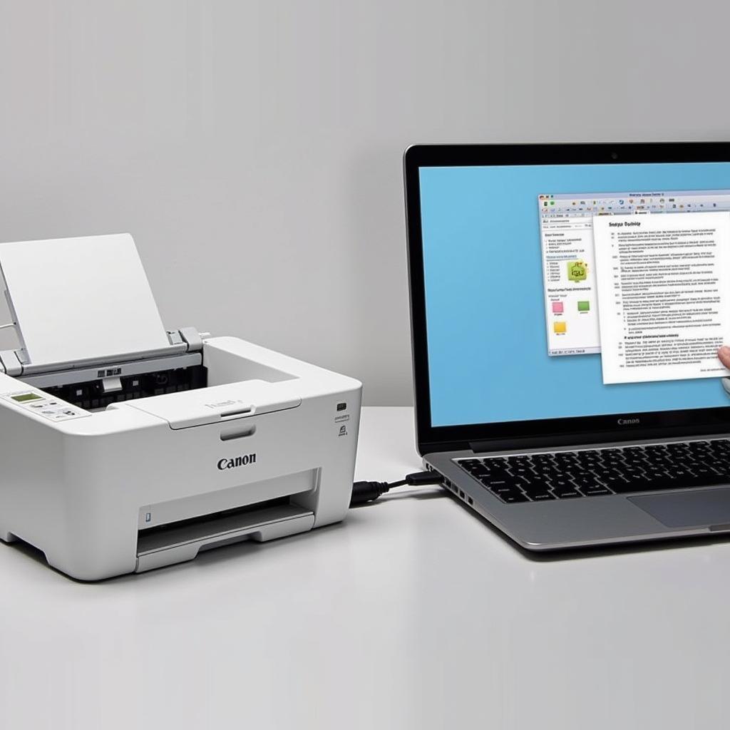 Canon imageCLASS LBP6030 Printer Connected to Laptop