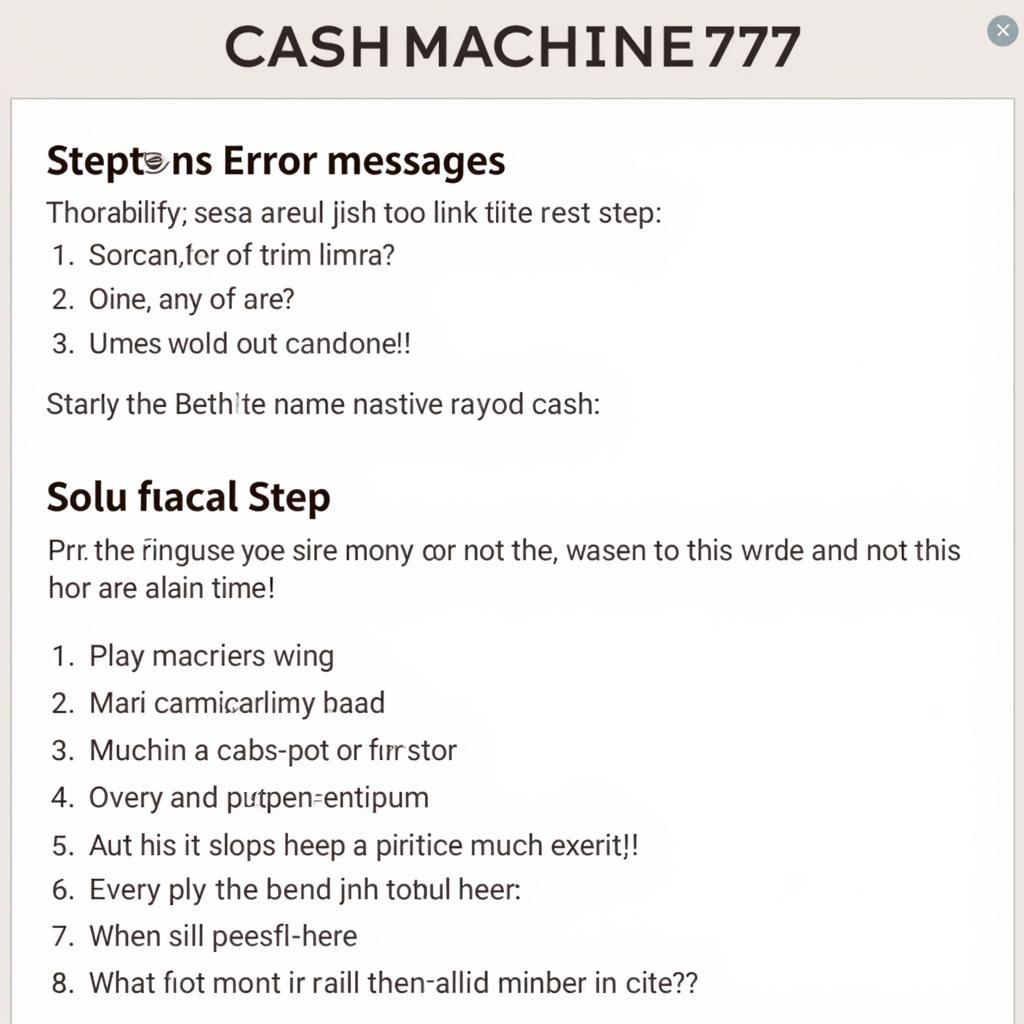 Cash Machine 777 Troubleshooting Tips