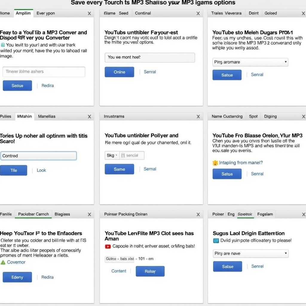 Different YT MP3 Converter Interfaces