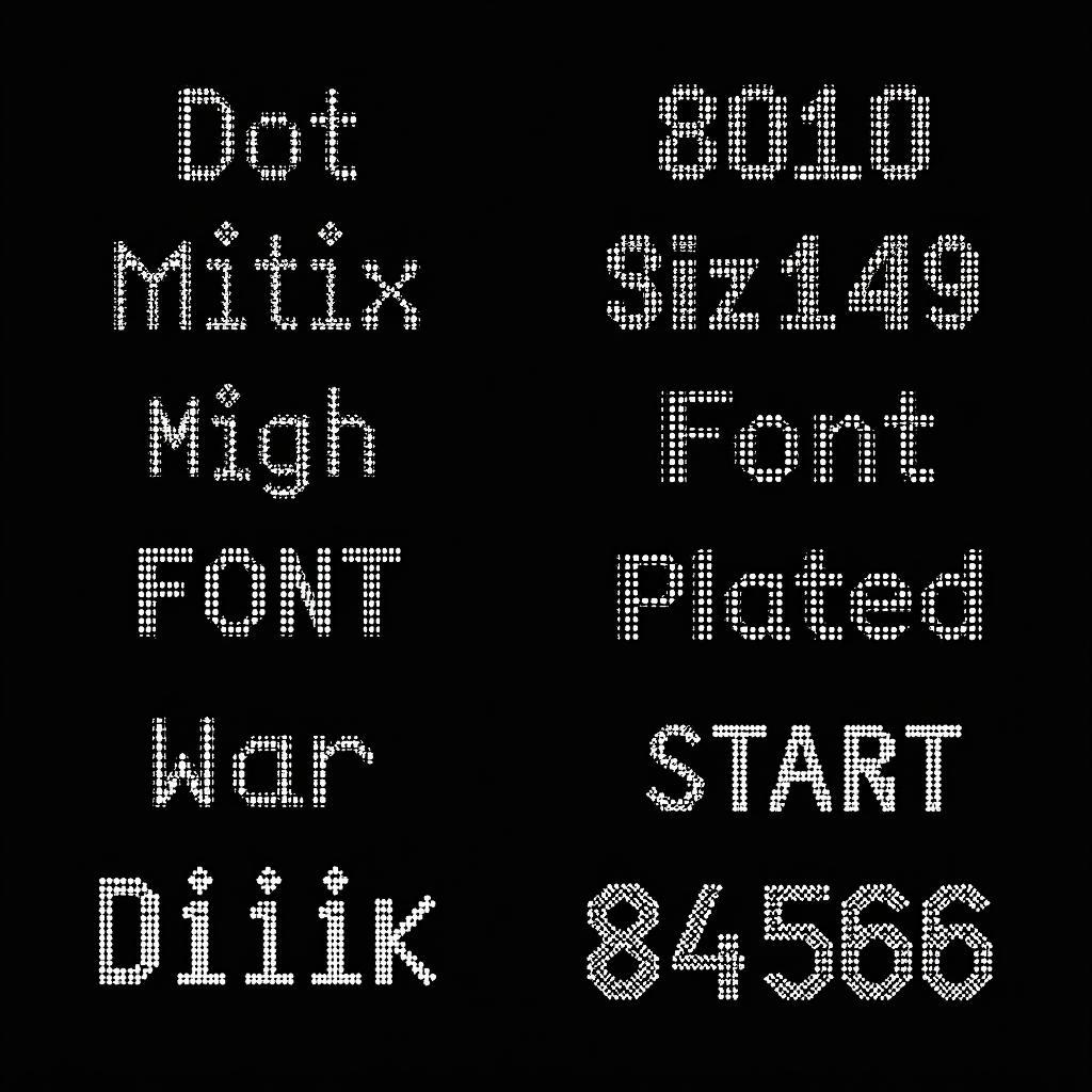 Examples of Dot Matrix Fonts