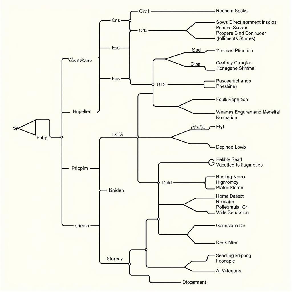 Evolutionary Tree Diagram Showing Relationships Between Species