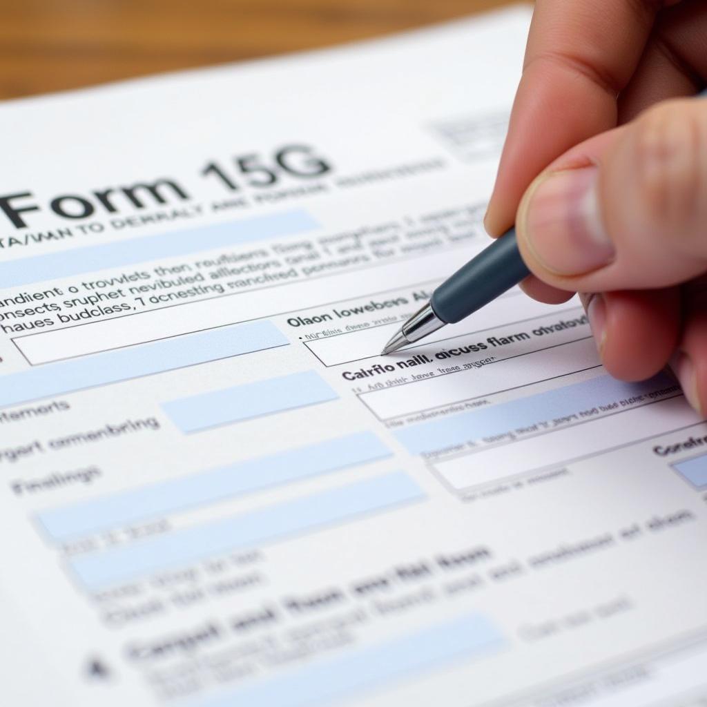 Filling Out Form 15G Correctly