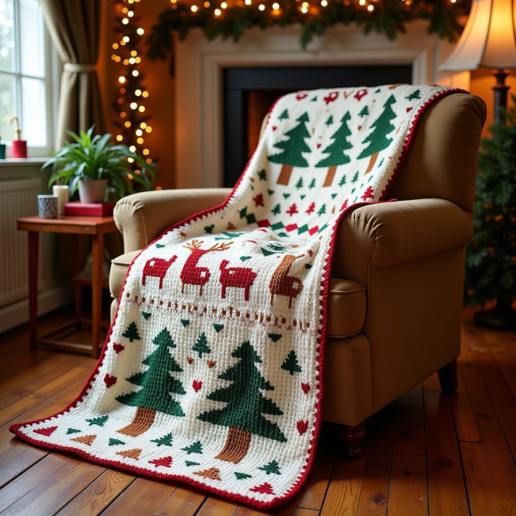 Download Free Christmas Blanket Crochet Patterns