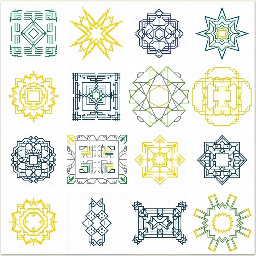 Free Geometric Cross Stitch Patterns: Modern Designs