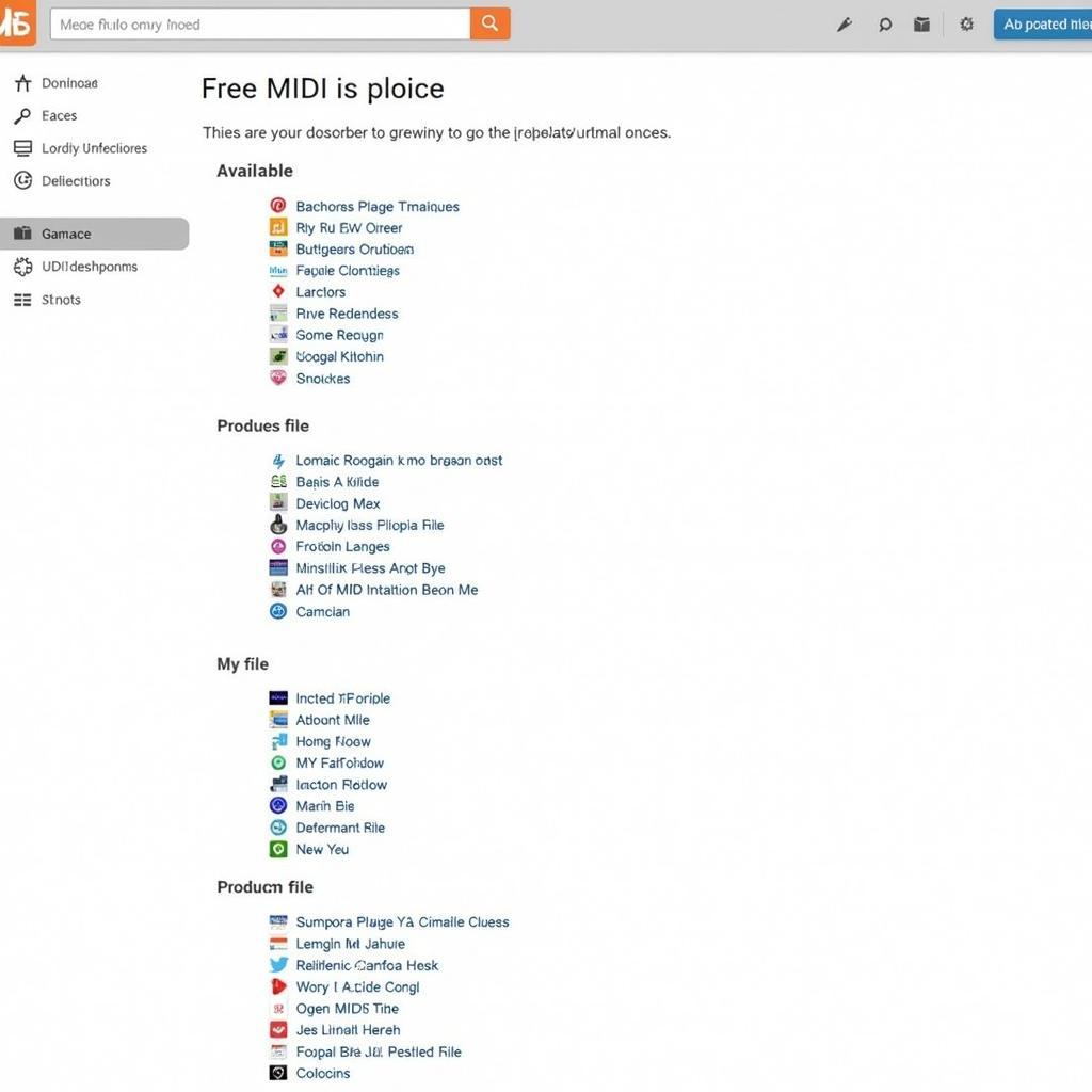 Free MIDI Download Websites Screenshot