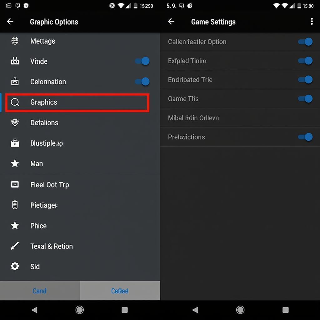 GTA SA Definitive Edition Android Settings Menu