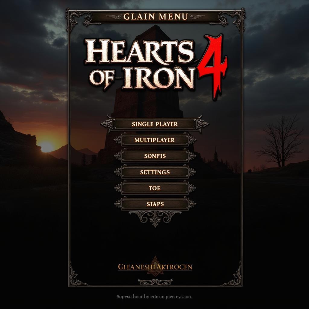 Hearts of Iron 4 Main Menu Screenshot