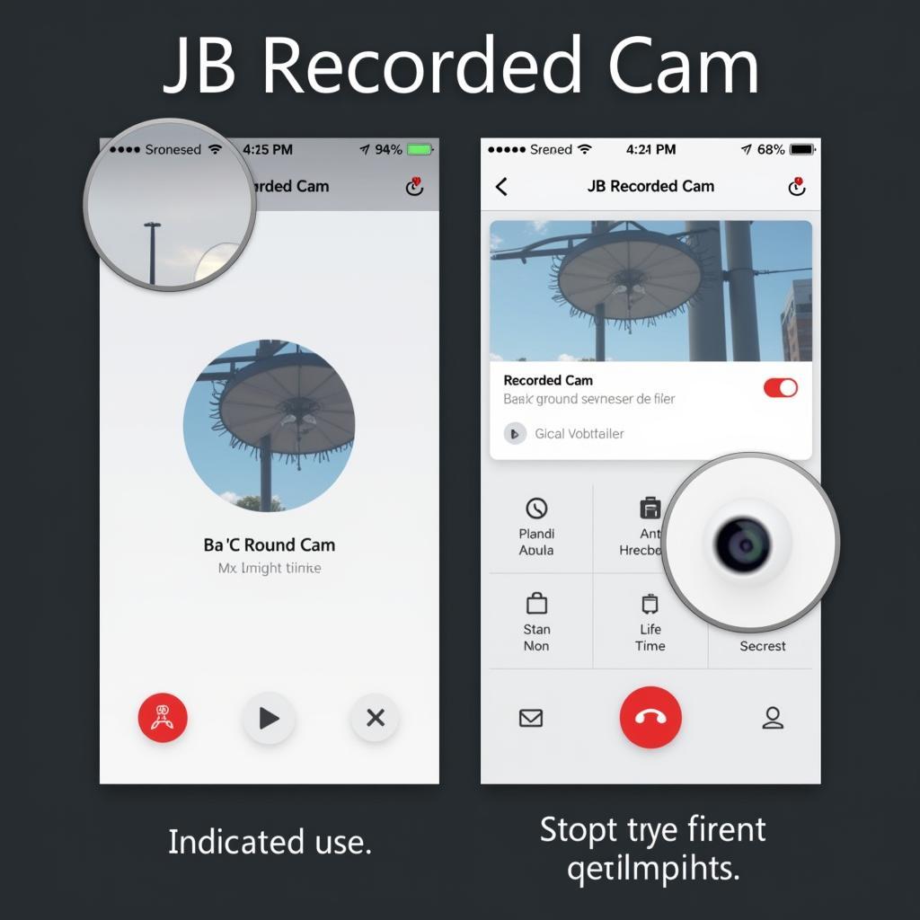 JB Recorded Cam App Interface