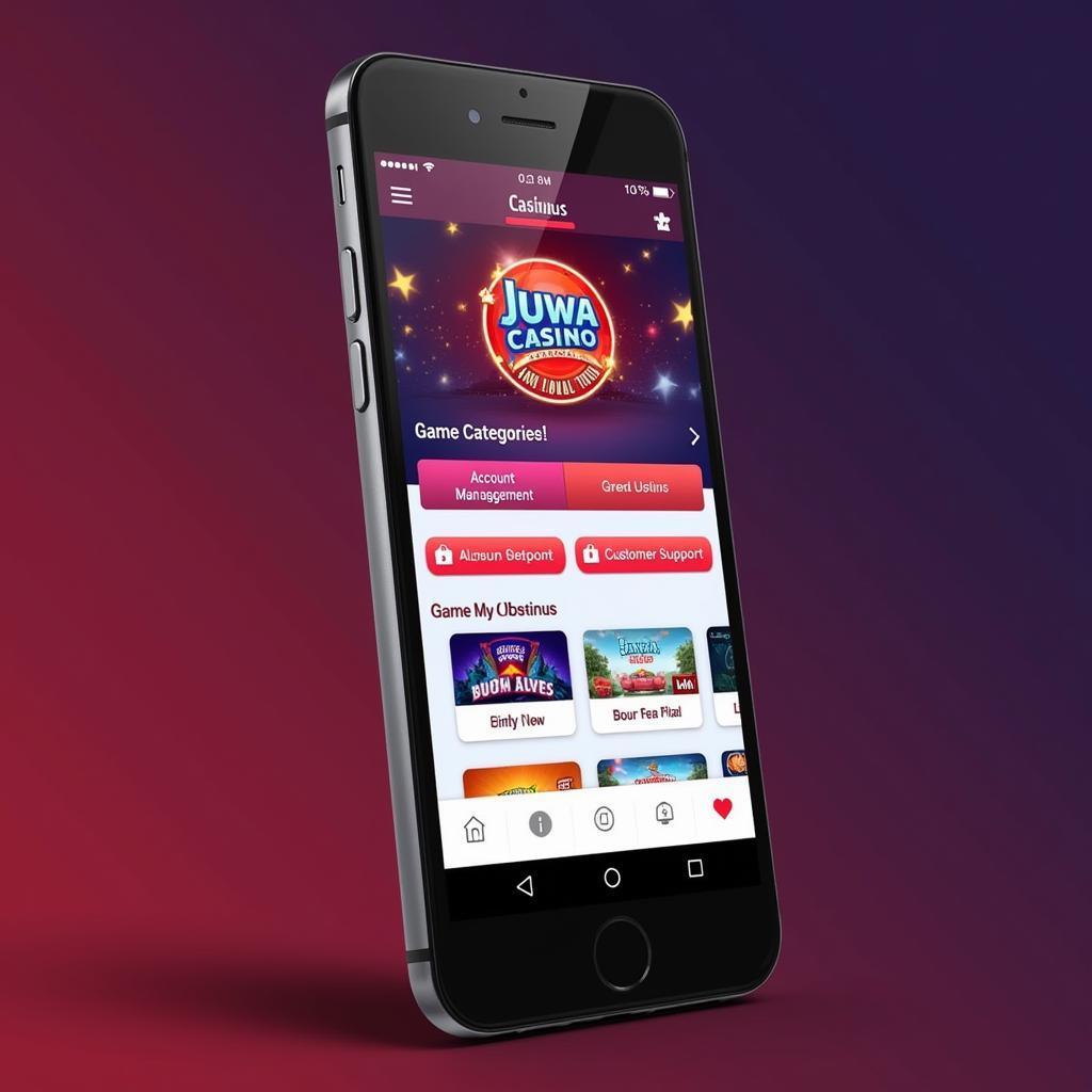 Juwa Casino App Download Guide: A smartphone displaying the Juwa Casino app interface.