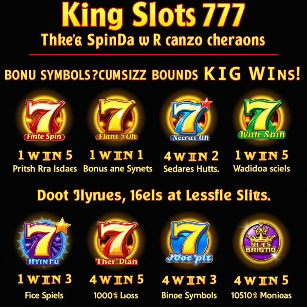 King Slots 777 Bonus Features