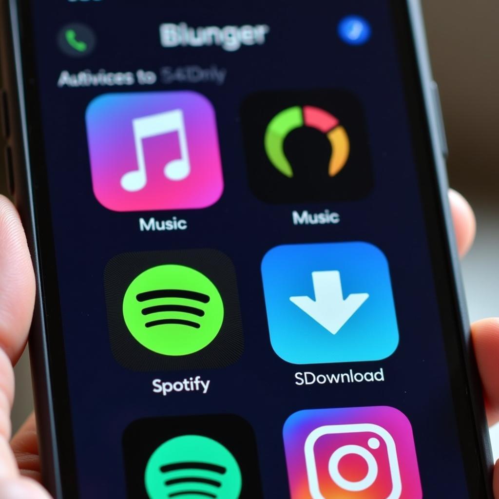 Music Streaming and Download Apps on a Phone