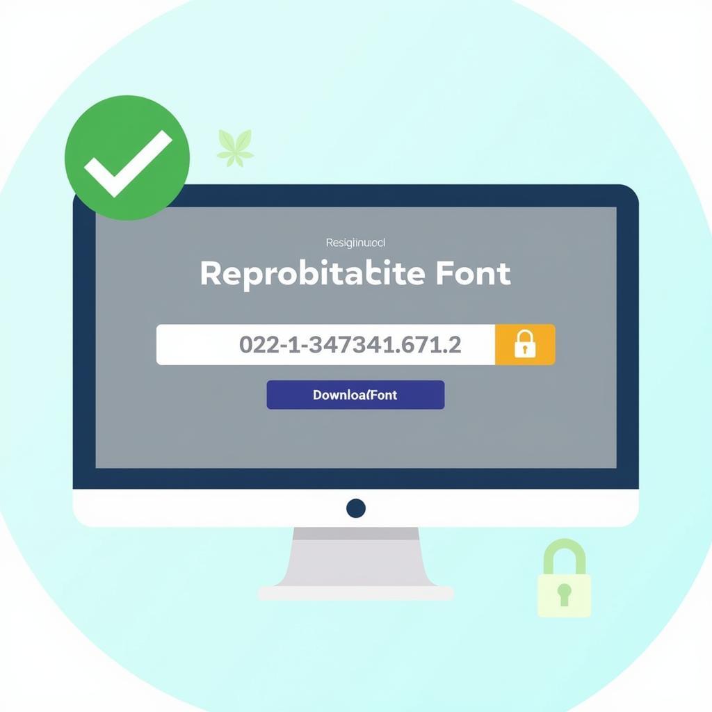 Illustration of a secure font download from a reputable website.