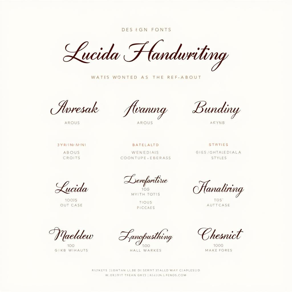 Lucida Handwriting Font Example