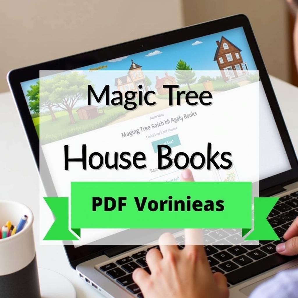 Searching for Magic Tree House Books PDF Download on a Laptop