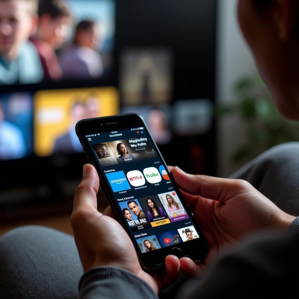 Mobile Entertainment Streaming Services on Phone