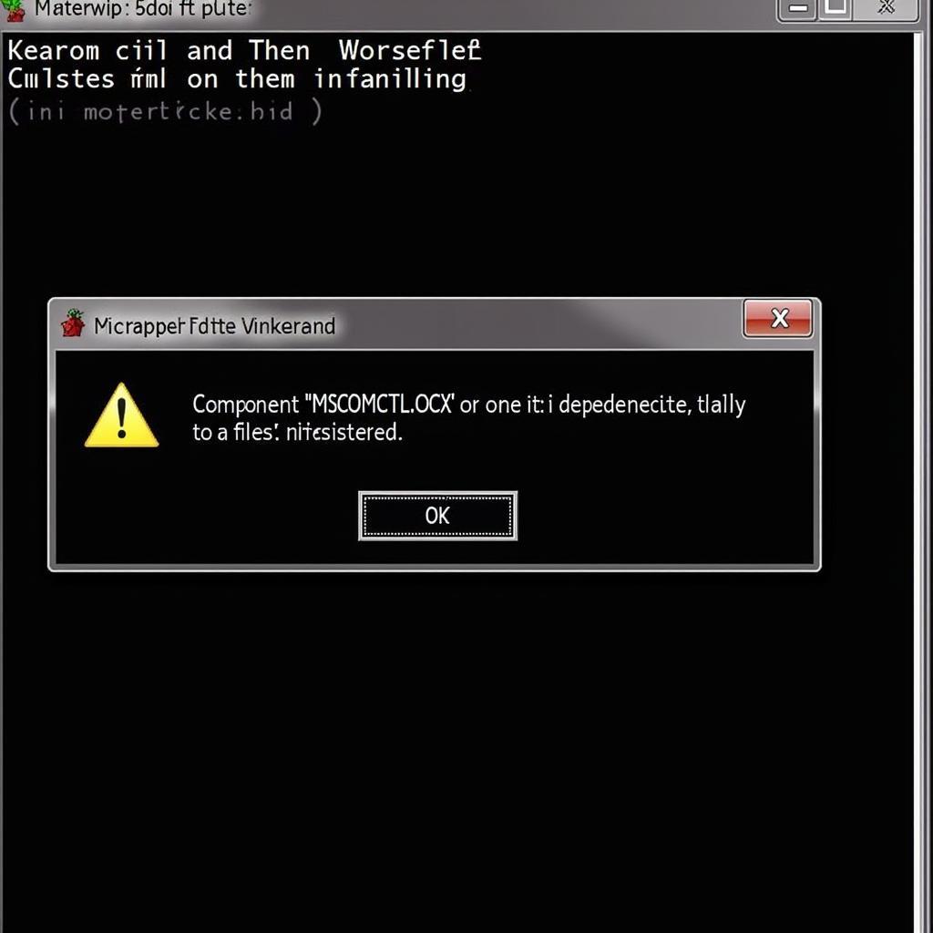 Example of an mscomctl.ocx error message