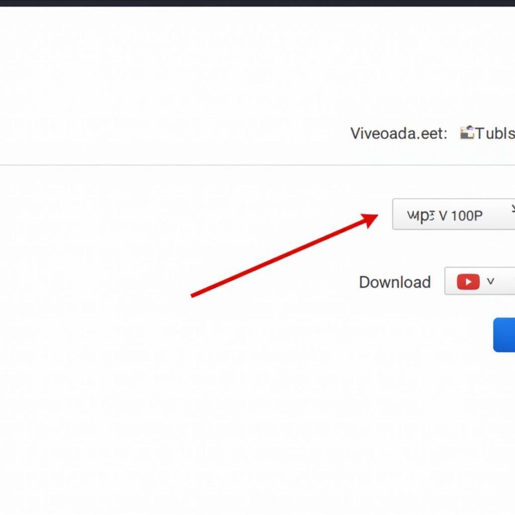 User Interface of an Online YouTube to MP4 Downloader