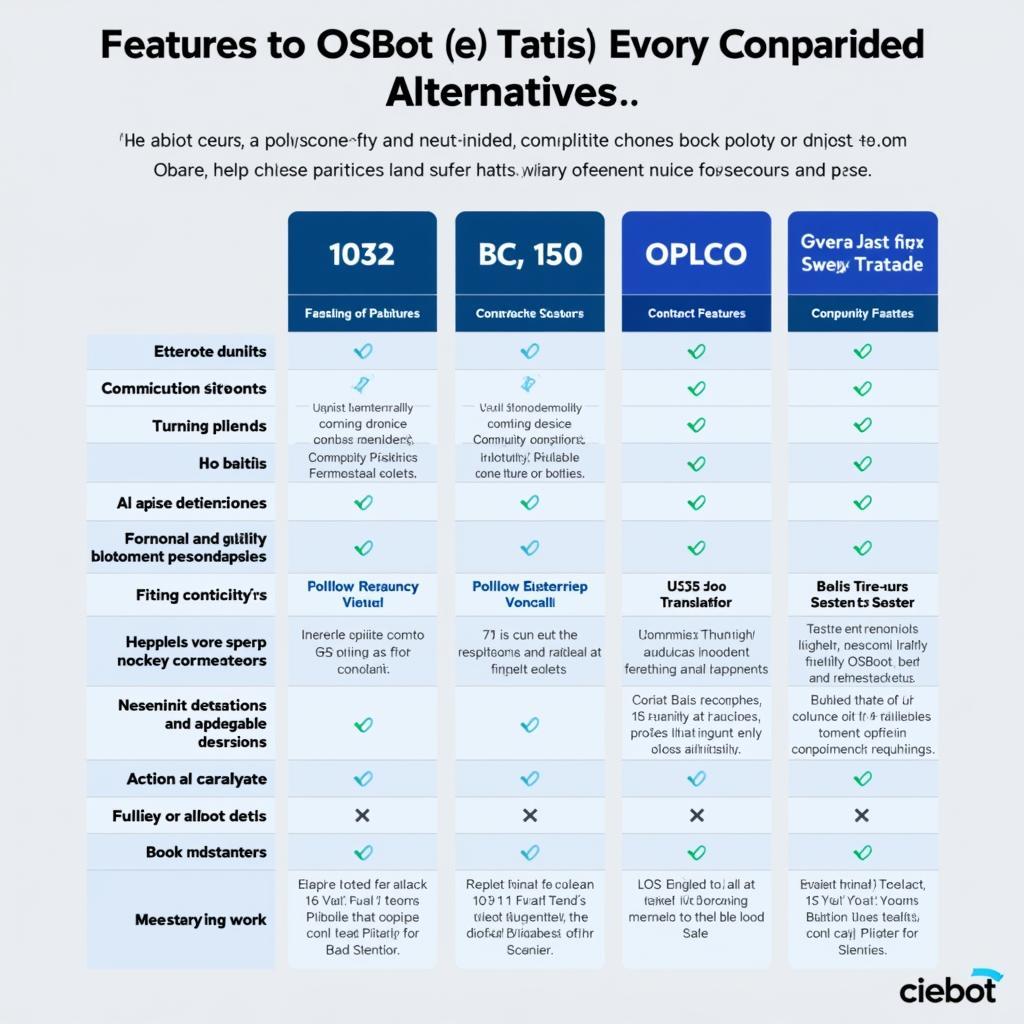 OSBot Alternatives Comparison Table