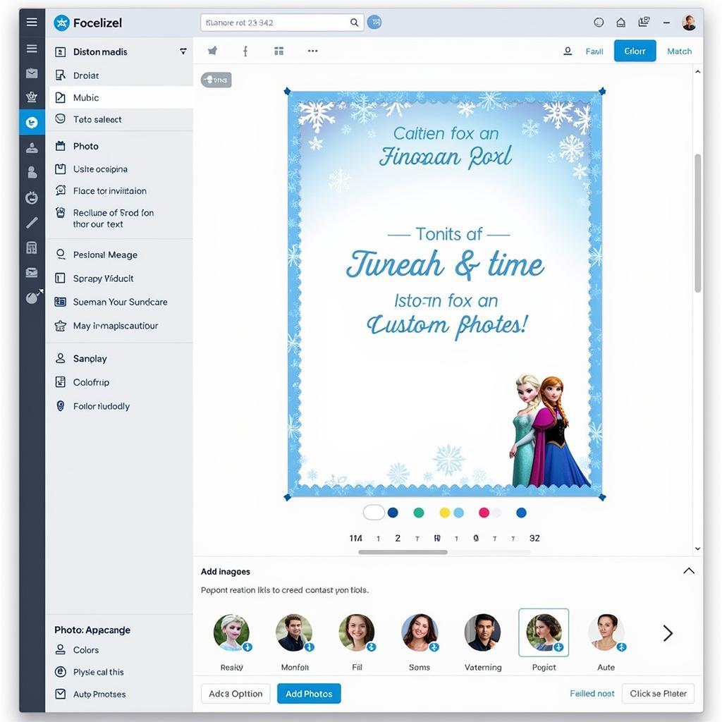 Personalizing Frozen Invitation Templates