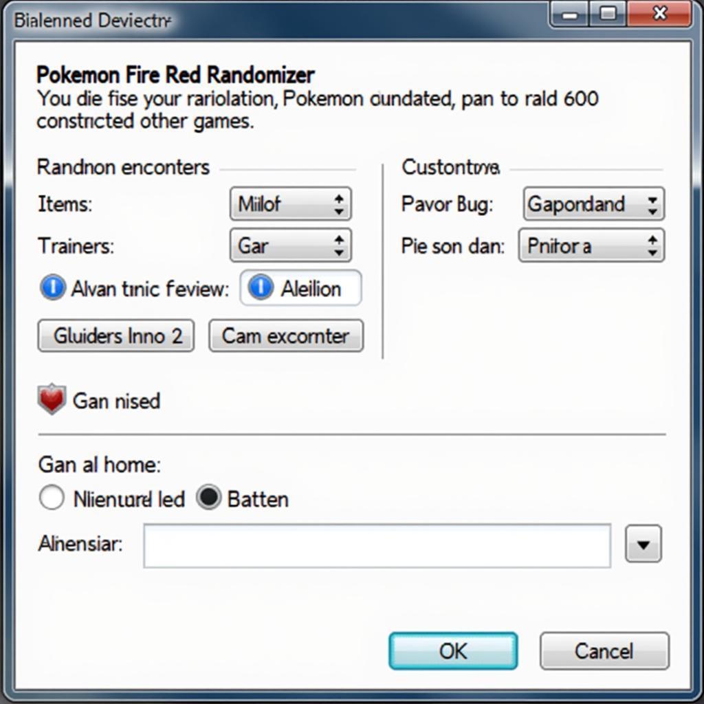 Pokemon Fire Red Randomizer Interface