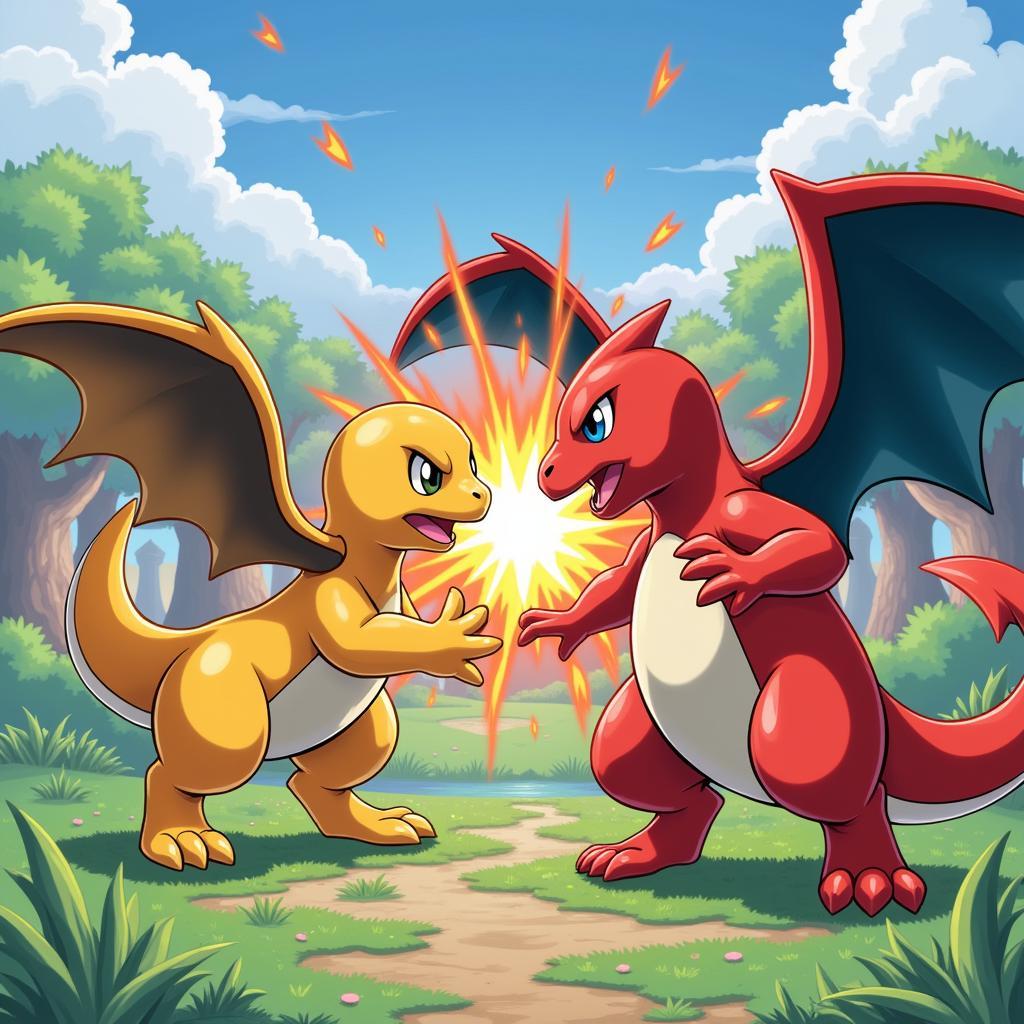 Pokemon Radical Red Battle Scene