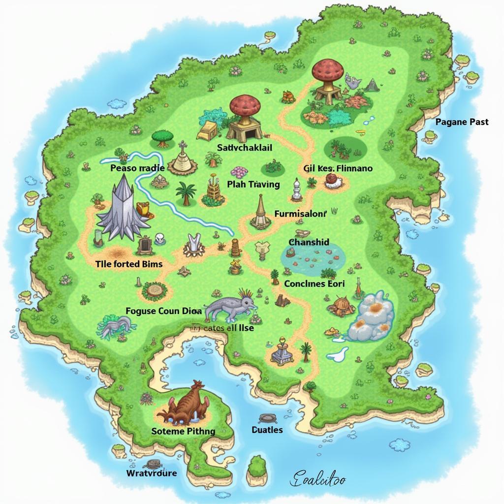 Pokemon SoulSilver Johto Region Map