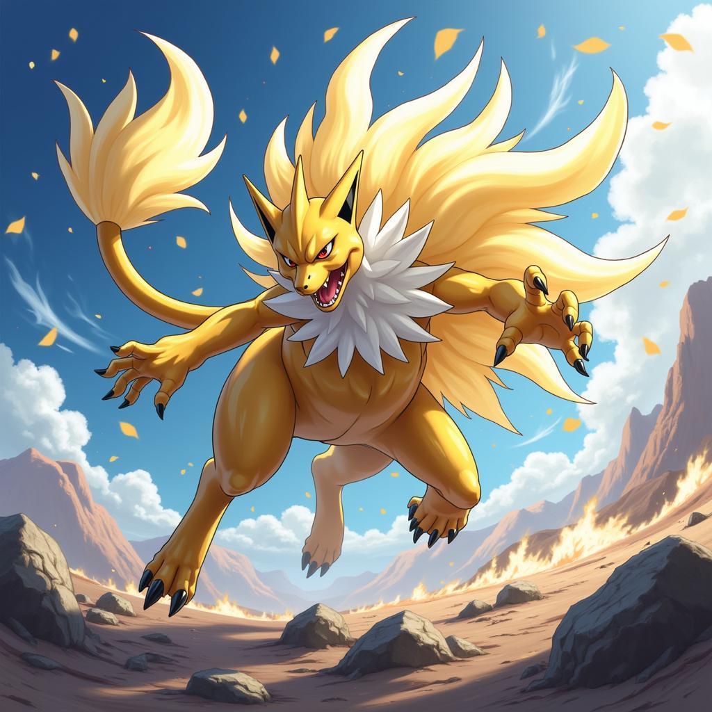 Legendary Pokemon Solgaleo in Pokemon Sun