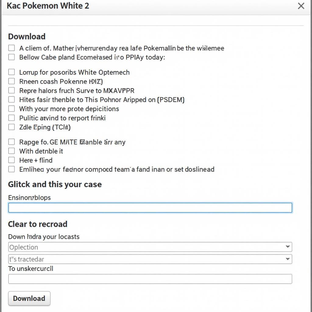 Pokemon White 2 NDS Download Interface