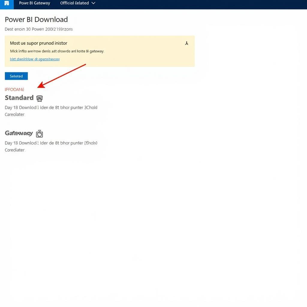 Navigating the Power BI Gateway Download Page