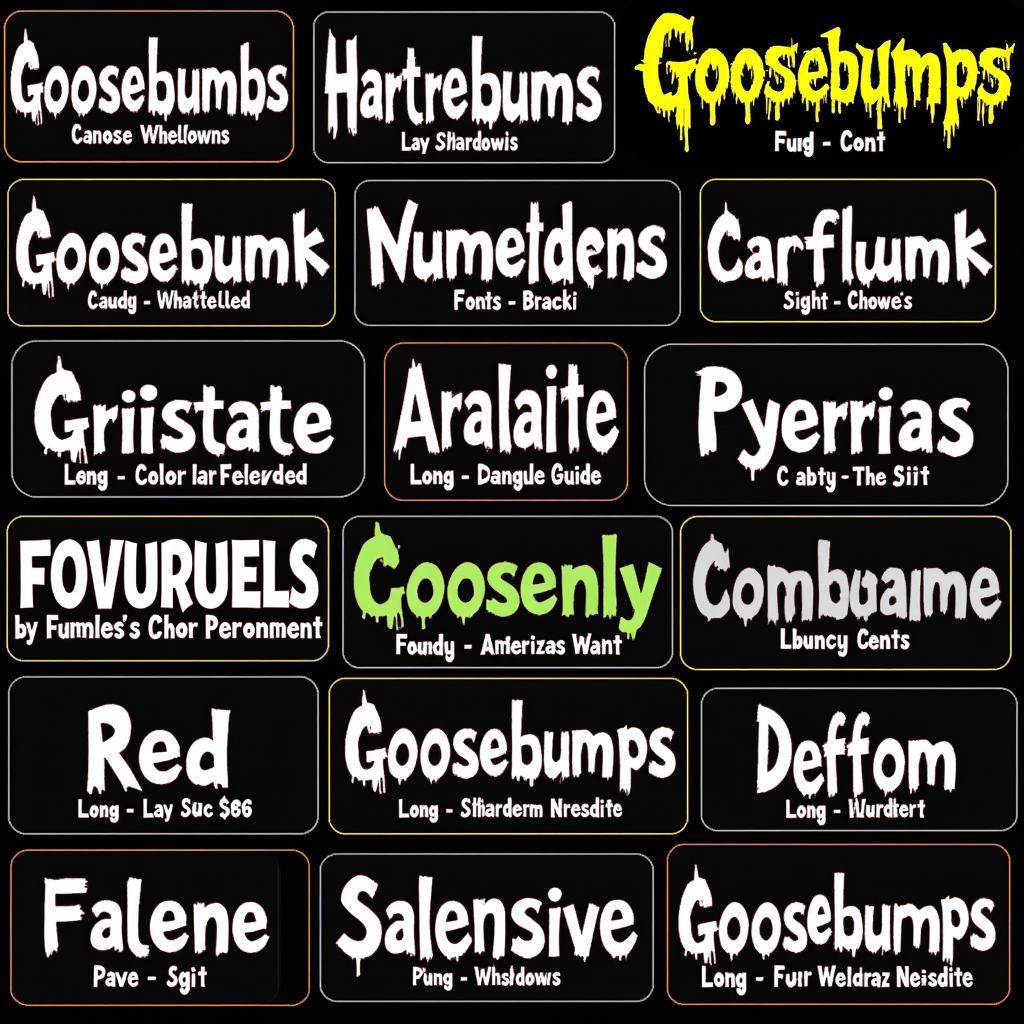 Premium Goosebumps-Inspired Fonts